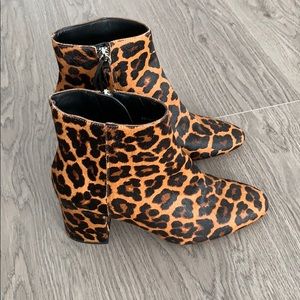 NEVER WORN - Zara Leopard Ankle Booties